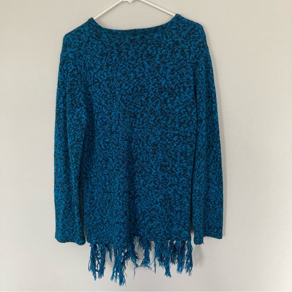 Toofan Blue and Black Fringe Sweater - Picture 2 of 4